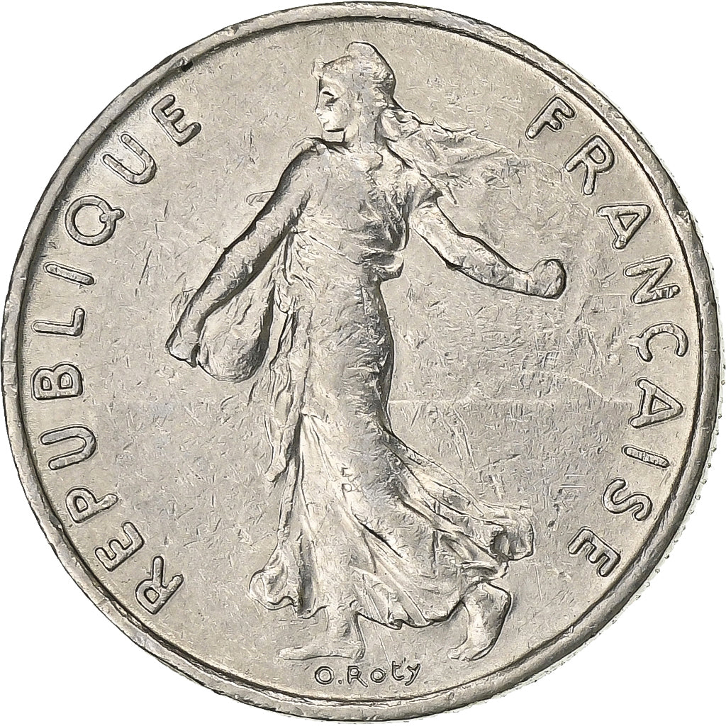 France, 1/2 Franc, Semeuse, 1974, Paris, Nickel, EF(40-45), Gadoury:429