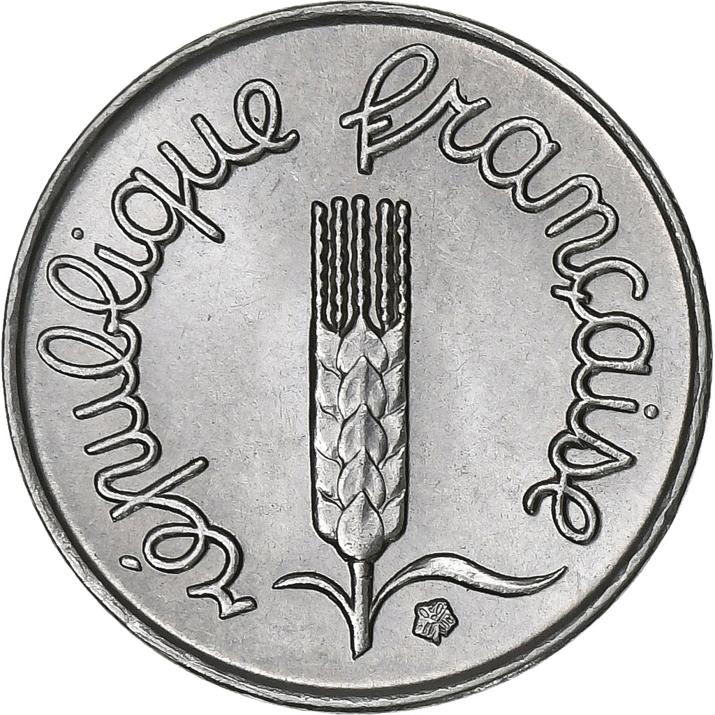 França, Centime, Épi, 1968, Paris, Aço Inoxidável, MS(63), Gadoury:91