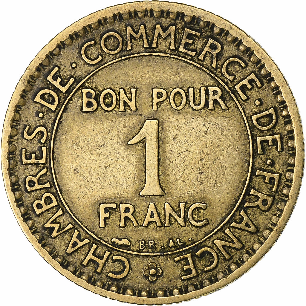 Francja, Franc, Chambre de commerce, 1920, Paris, Aluminium-Brąz, VF(30-35)