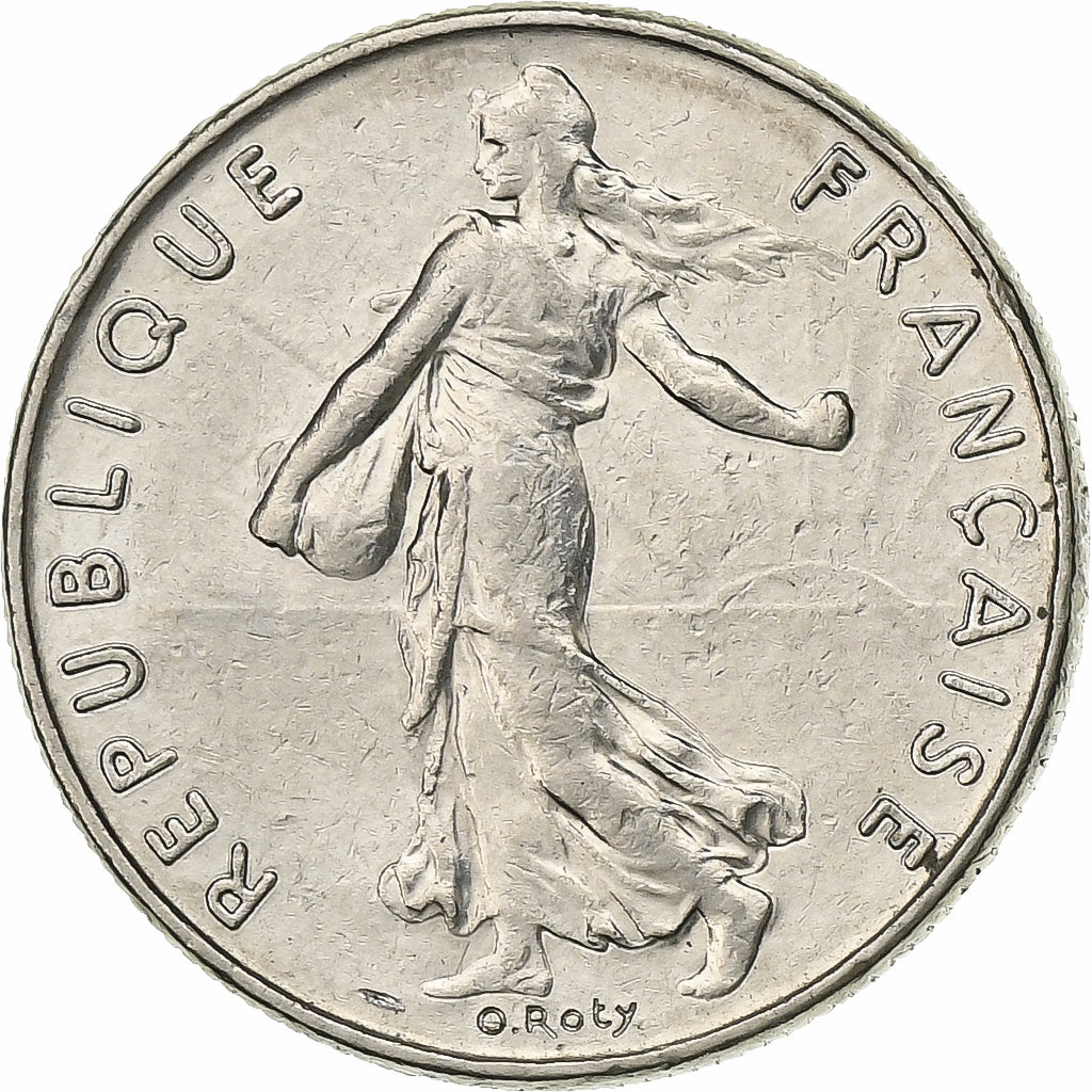 Francia, 1/2 Franc, Semeuse, 1984, Paris, FDC, Nichel, BB+, Gadoury:429