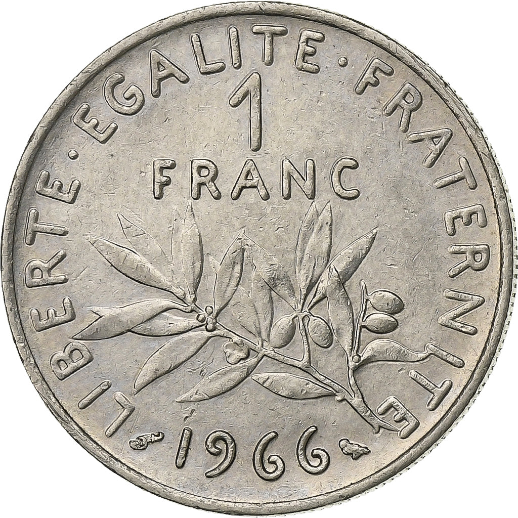 France, Franc, Semeuse, 1966, Paris, Nickel, TTB+, Gadoury:474, KM:925.1