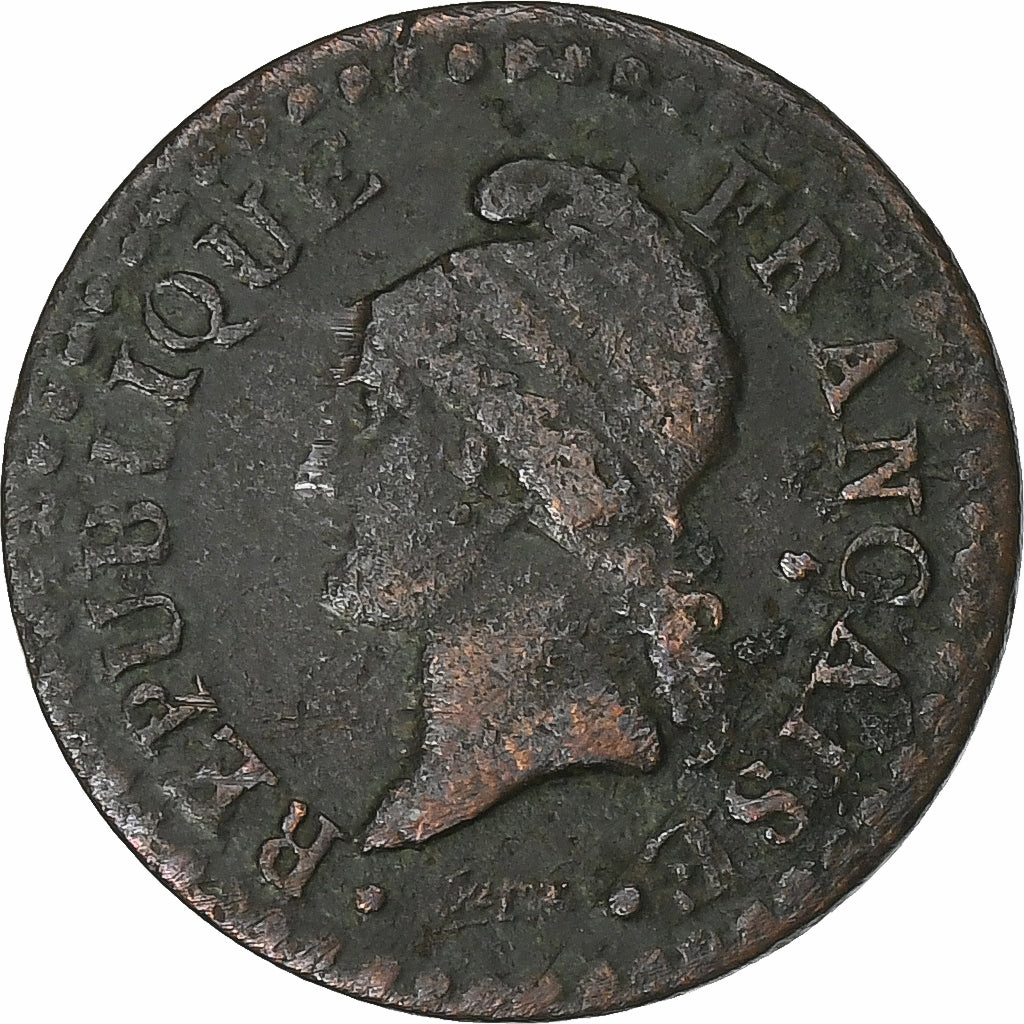 França, Centime, Dupré, AN 7, Paris, Bronze, F(12-15), Gadoury:76, KM:646