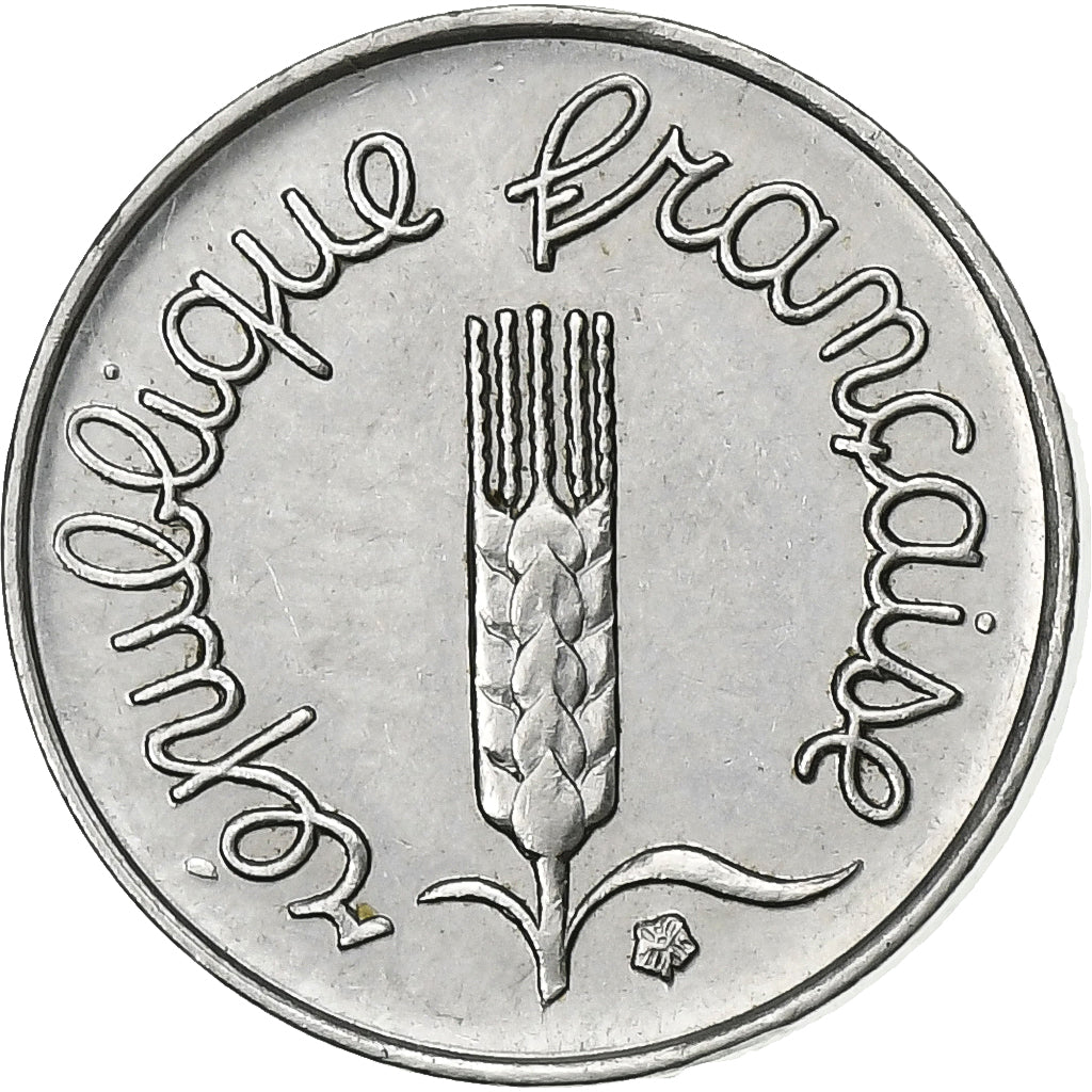 França, Centime, Épi, 1965, Paris, Aço Inoxidável, AU(50-53), Le