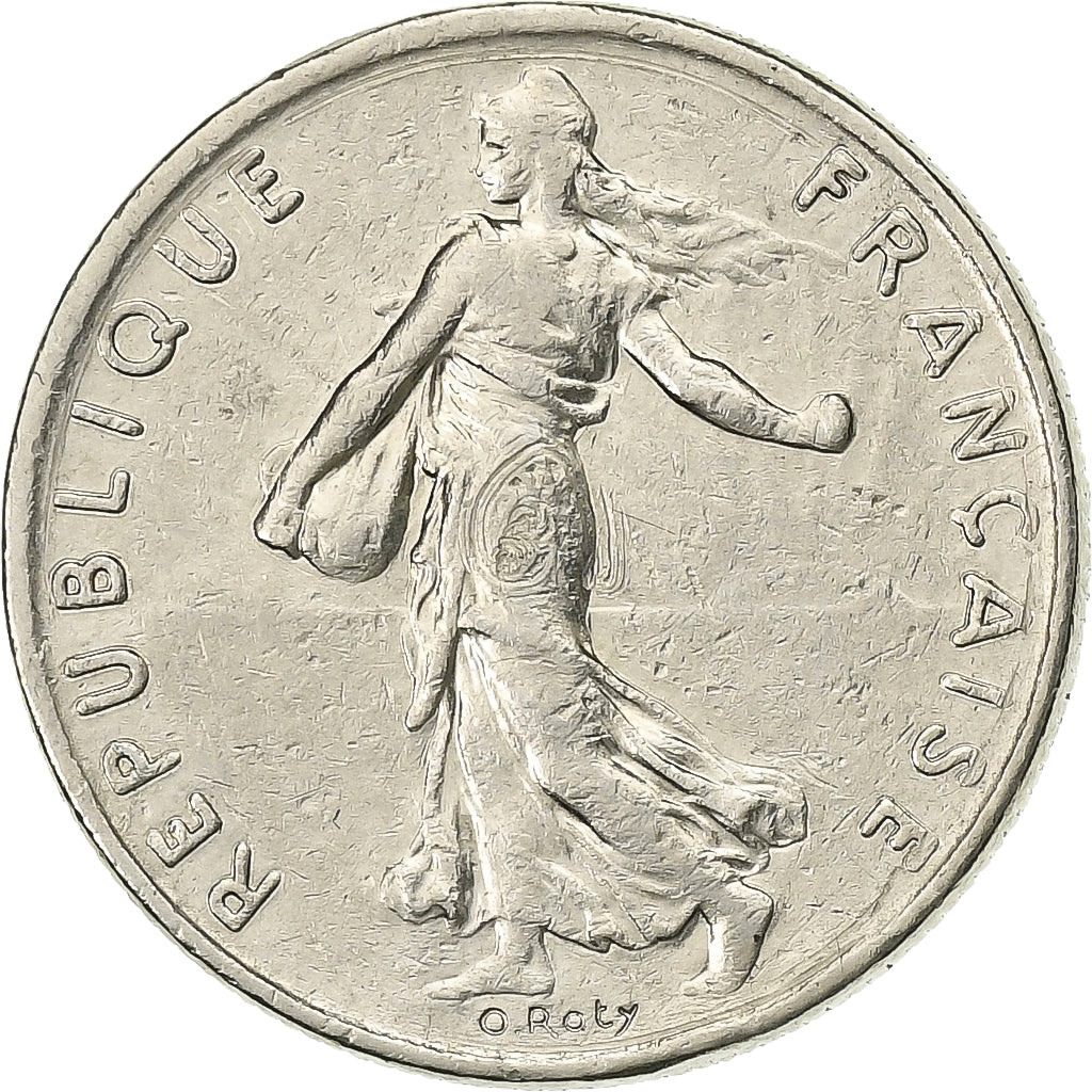Frankreich, 1/2 Franc, Semeuse, 1977, Paris, Nickel, SS, Gadoury:429, KM:931.1