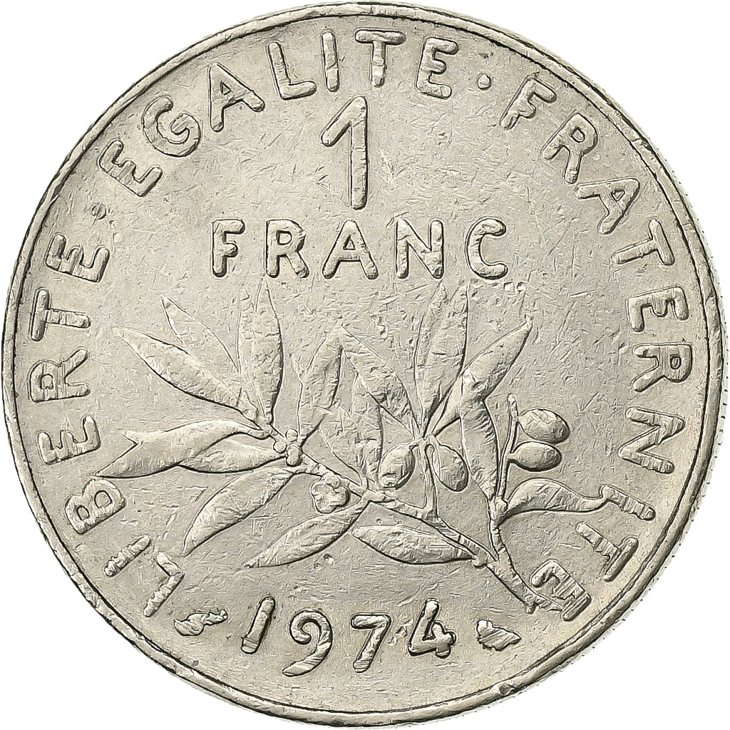 France, Franc, Semeuse, 1974, Paris, Nickel, TTB, KM:925.1