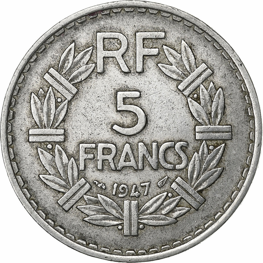Francia, 5 Francs, Lavrillier, 1947, Paris, Alluminio, BB, KM:888b.2