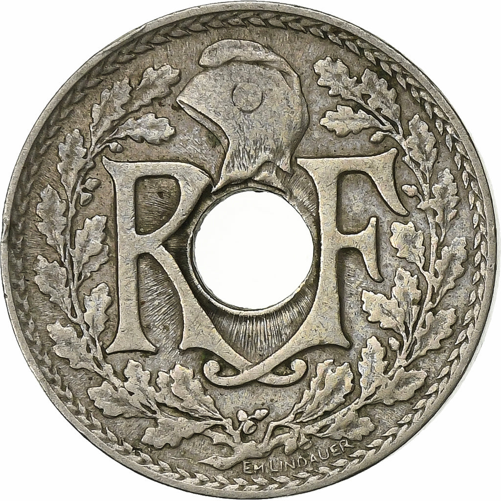 Francia, 5 Centimes, Lindauer, 1918, Paris, Rame-nichel, BB, Gadoury:169, KM:865