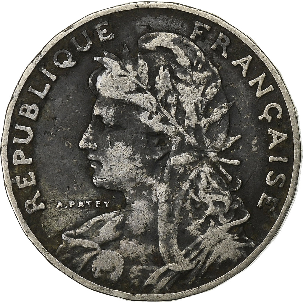 Francja, 25 Centimes, Patey, 1905, Nikiel, VF(20-25), Gadoury:364, KM:856