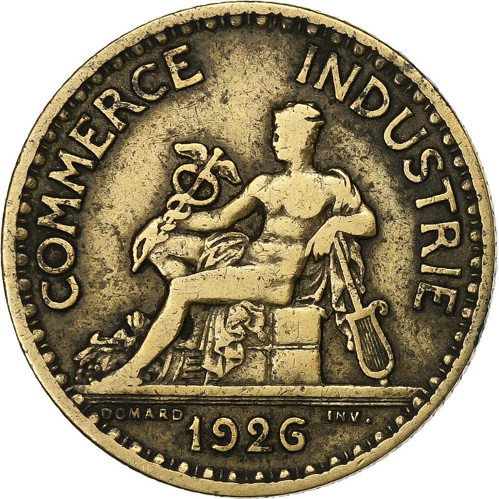 France, Franc, Chambre de commerce, 1926, Paris, Aluminum-Bronze, VF(30-35)