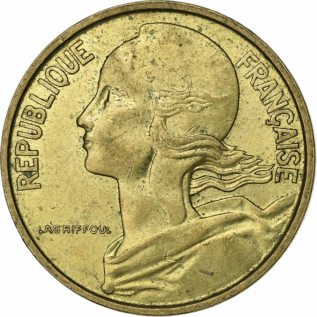 Francia, 10 Centimes, Marianne, 1970, Paris, Alluminio-bronzo, BB, Gadoury:293