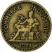 Francja, Franc, Chambre de commerce, 1924, Paris, Aluminium-Brąz, VF(30-35)