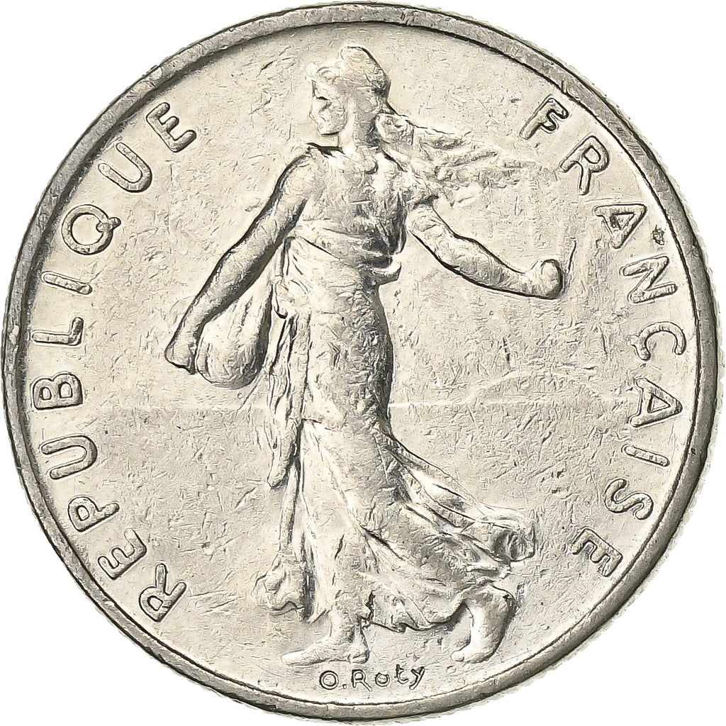 Frankreich, 1/2 Franc, Semeuse, 1991, Paris, Nickel, SS, Gadoury:429, KM:931.1
