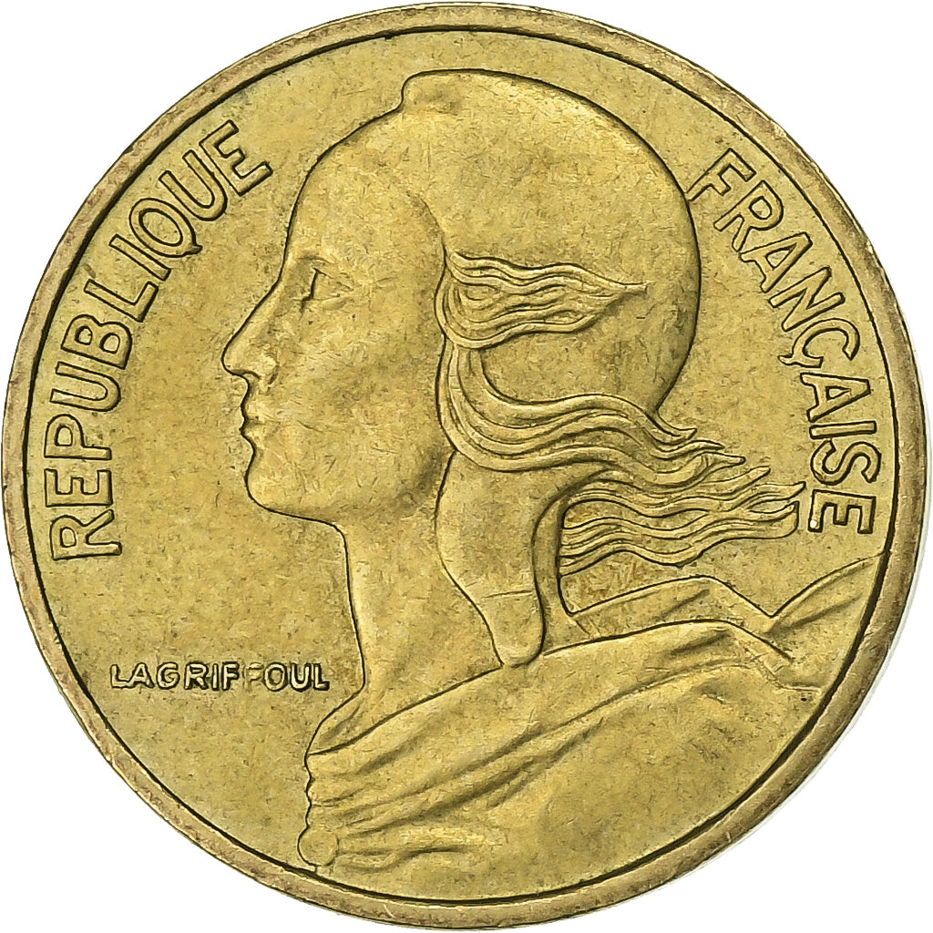 Francja, 5 Centimes, Marianne, 1983, Paris, Aluminium-Brąz, EF(40-45)