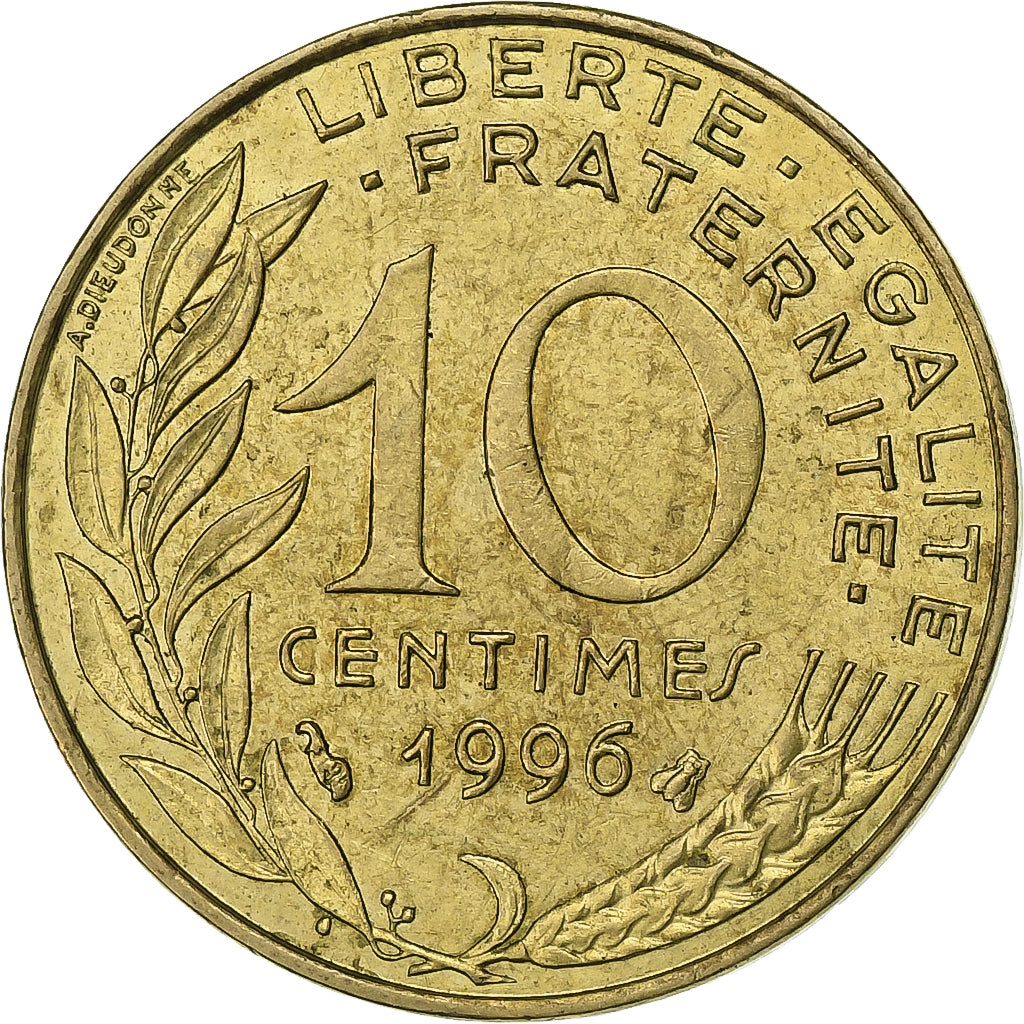 Francia, 10 Centimes, Marianne, 1996, Paris, Alluminio-bronzo, SPL-, Le