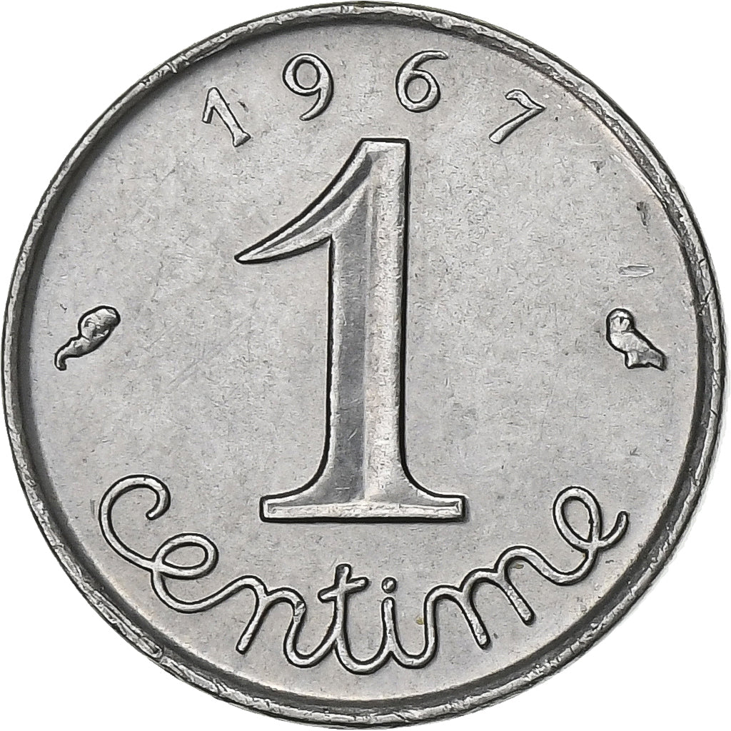 Francia, Centime, Épi, 1967, Paris, Acciaio inossidabile, BB+, KM:928