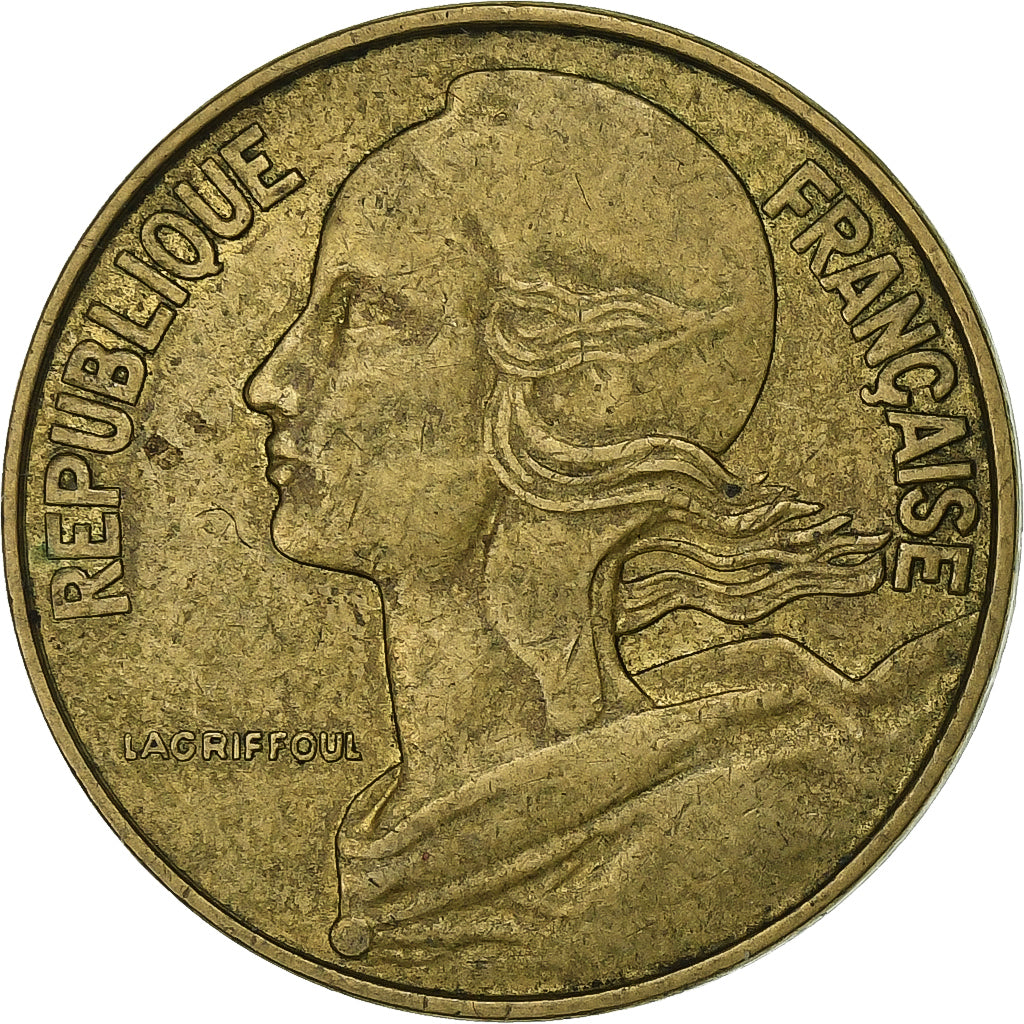 Francia, 20 Centimes, Marianne, 1964, Paris, Aluminio - bronce, MBC