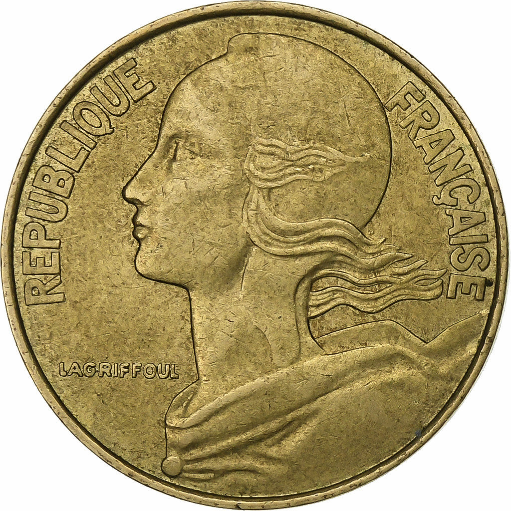 Francja, 20 Centimes, Marianne, 1992, Paris, Aluminium-Brąz, EF(40-45)
