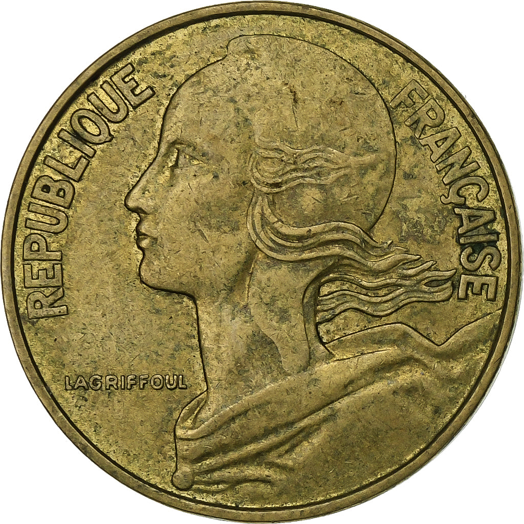 Francia, 20 Centimes, Marianne, 1968, Paris, Alluminio-bronzo, BB, Gadoury:332