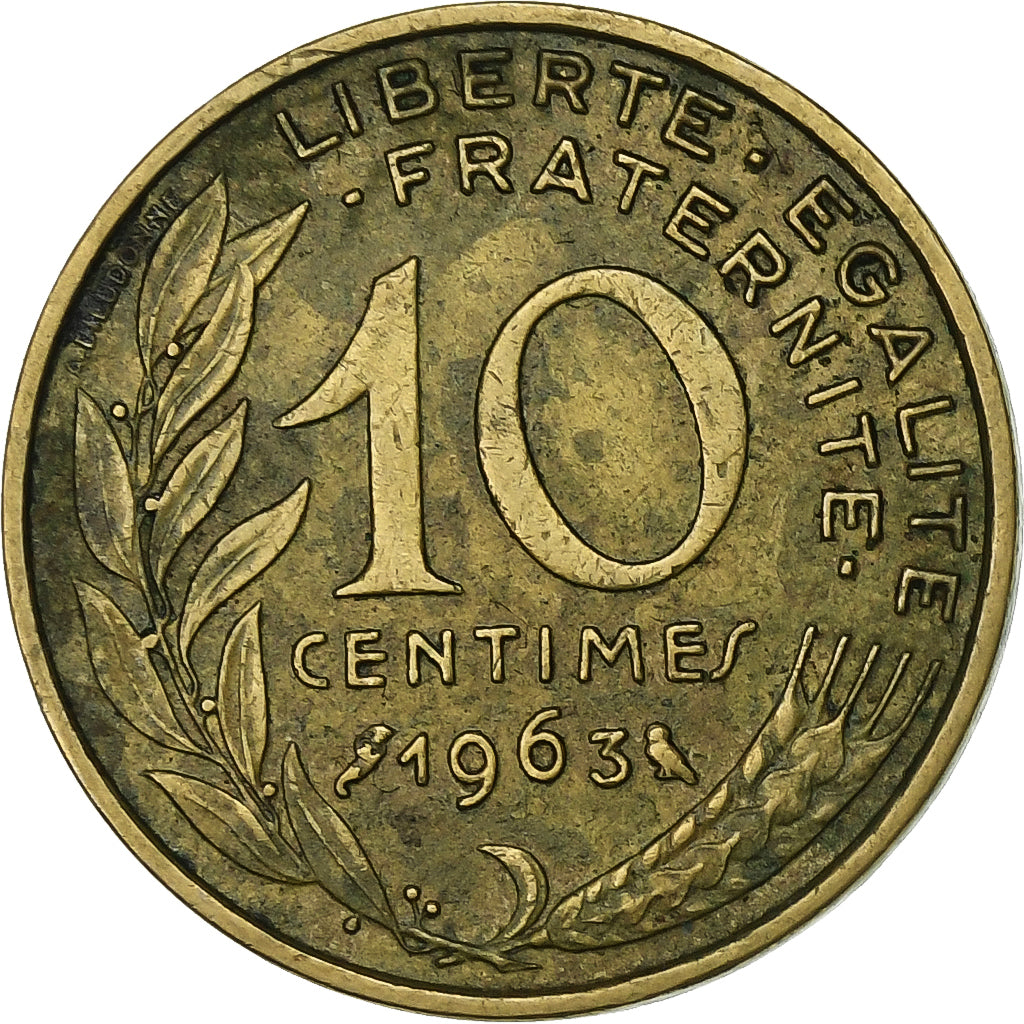 France, 10 Centimes, Marianne, 1963, Paris, Bronze-Aluminium, TTB, Gadoury:293