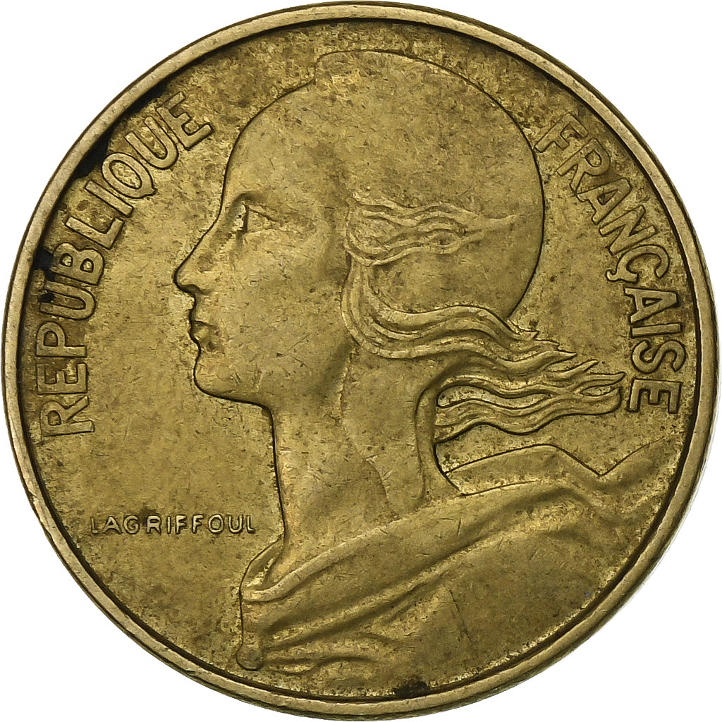 Frankrijk, 10 Centimes, Marianne, 1966, Paris, Aluminum-Bronze, ZF, Gadoury:293