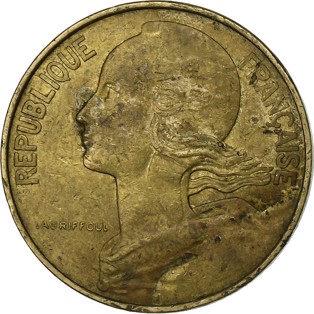 Francia, 10 Centimes, Marianne, 1984, Paris, Aluminio - bronce, BC+