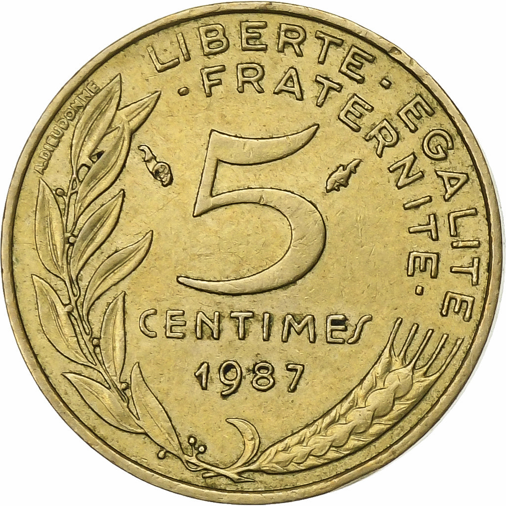 Francia, Marianne, 5 Centimes, 1987, Paris, EBC, Aluminio - bronce, KM:933