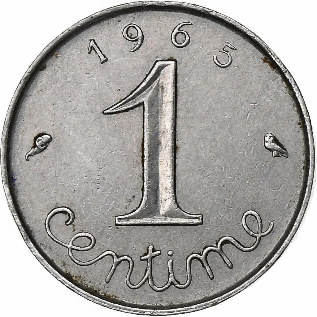 Frankrijk, Centime, Épi, 1965, Paris, Stainless Steel, ZF+, Gadoury:91, KM:928