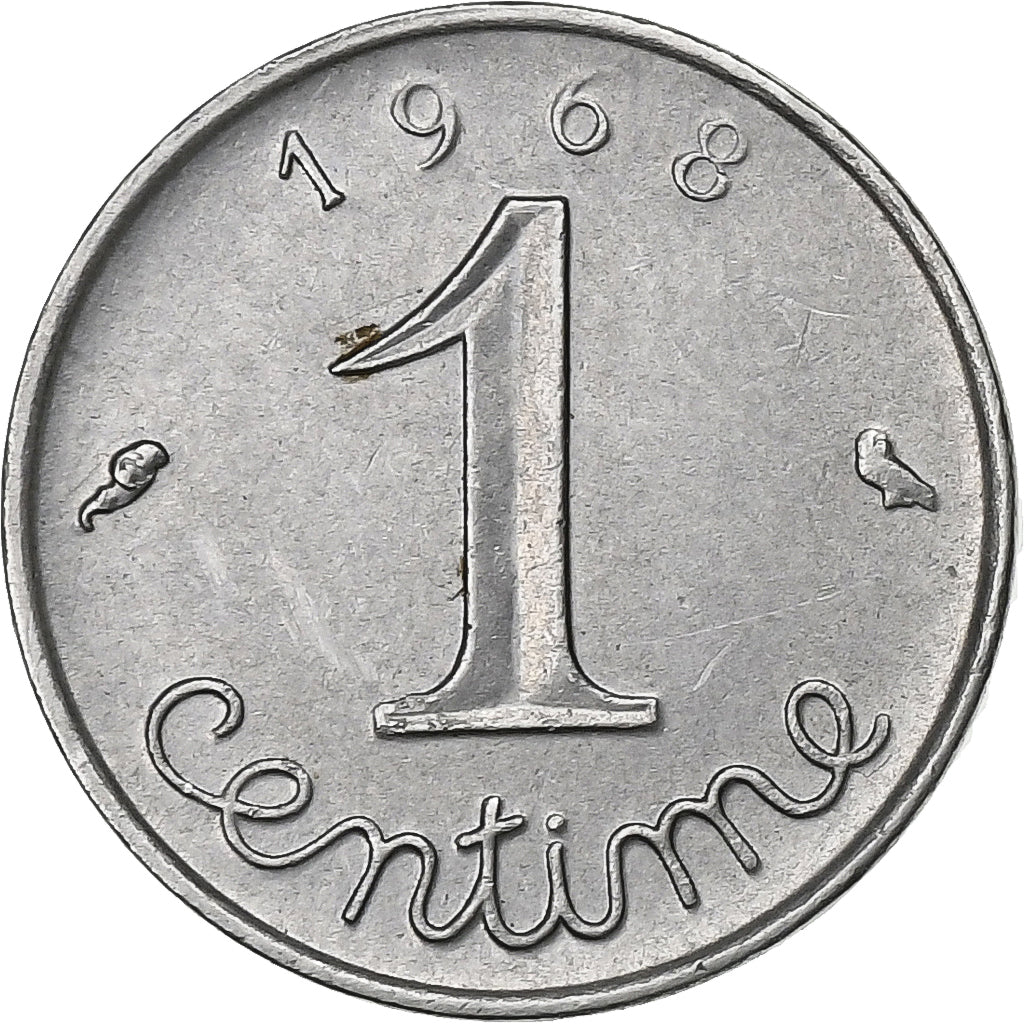 Frankrijk, Centime, Épi, 1968, Paris, Stainless Steel, PR, KM:928