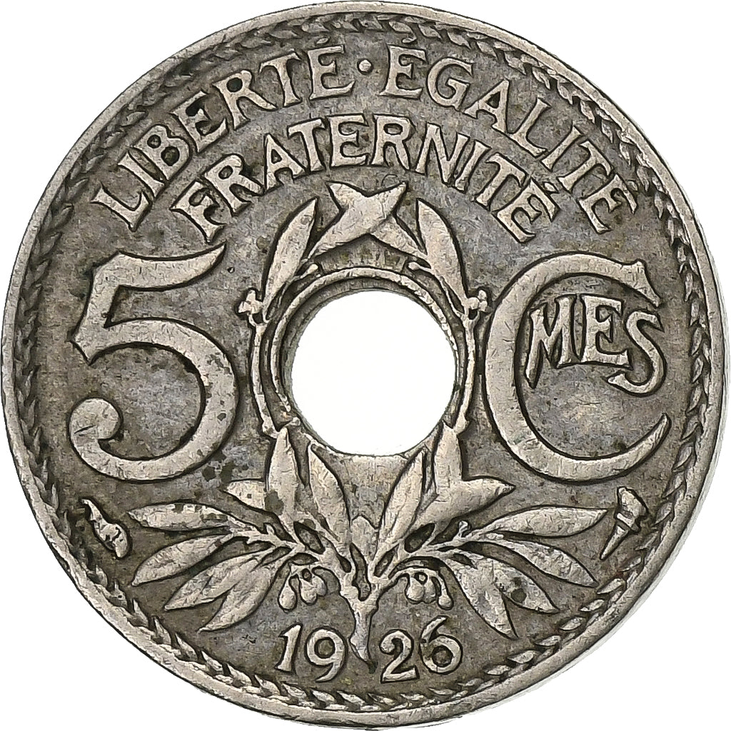 Frankreich, 5 Centimes, Lindauer, 1925, Paris, Kupfer-Nickel, SS, Gadoury:170