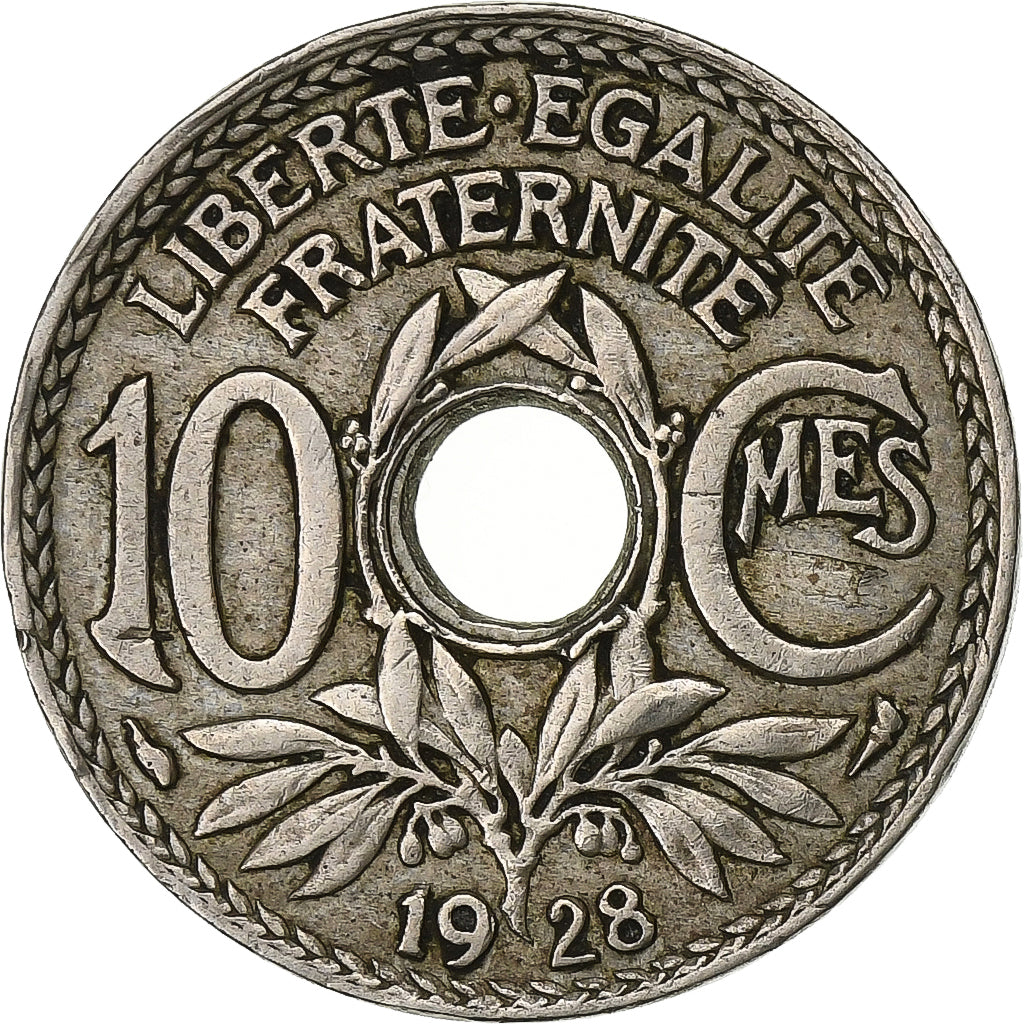 France, 10 Centimes, Lindauer, 1928, Copper-nickel, VF(30-35), Gadoury:286