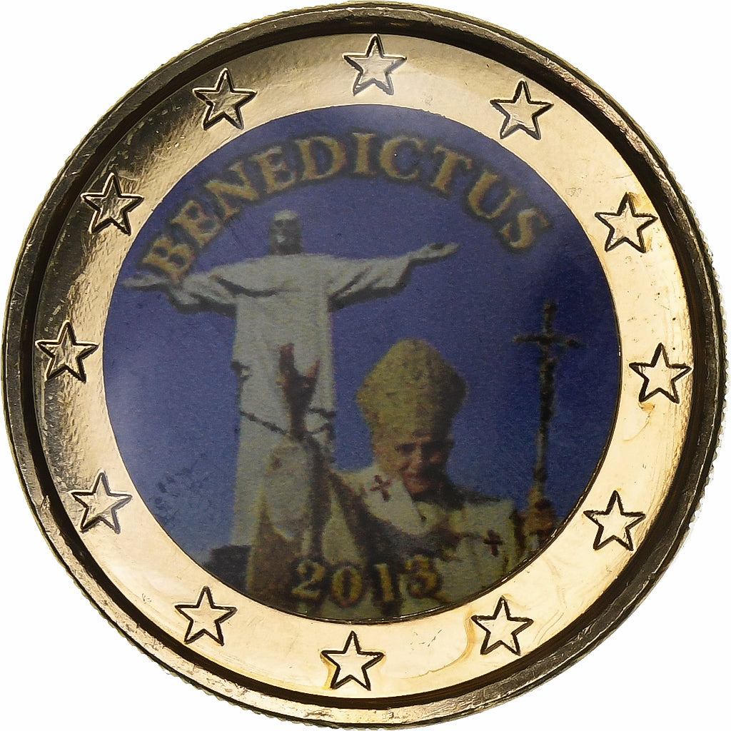 Vatican, Euro, euro colorisé, Fantasy Euro, 2013, Bi-Metallic, MS(63)