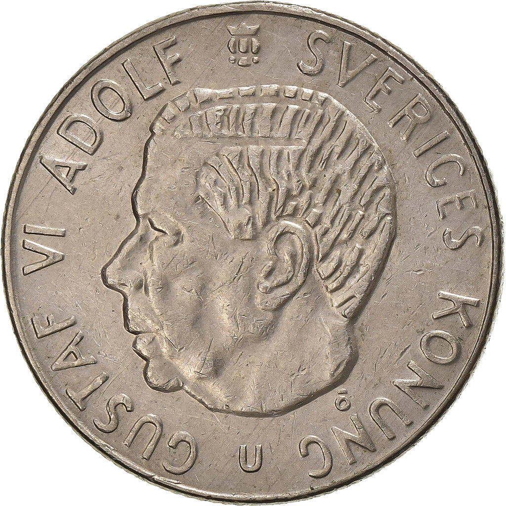 Suecia, Gustaf VI, Krona, 1973, Cobre - níquel recubierto de cobre, MBC