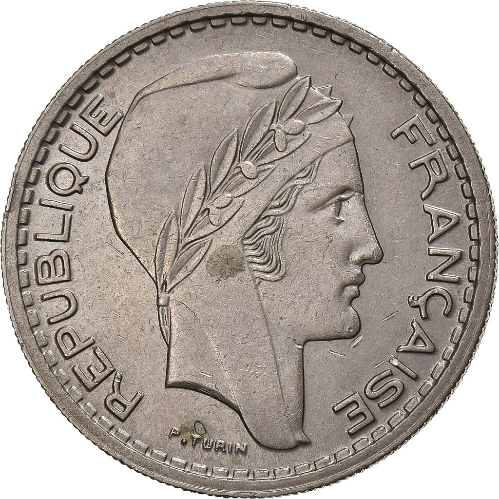France, 10 Francs, Turin, 1949, Paris, Copper-nickel, AU(55-58), Gadoury:811