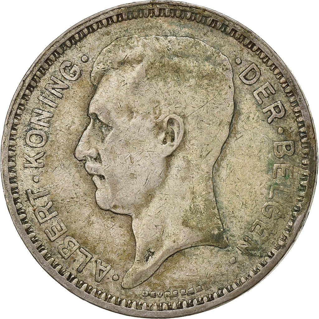 Belgium, 20 Francs, 20 Frank, 1934, Silver, VF(20-25), KM:103.1