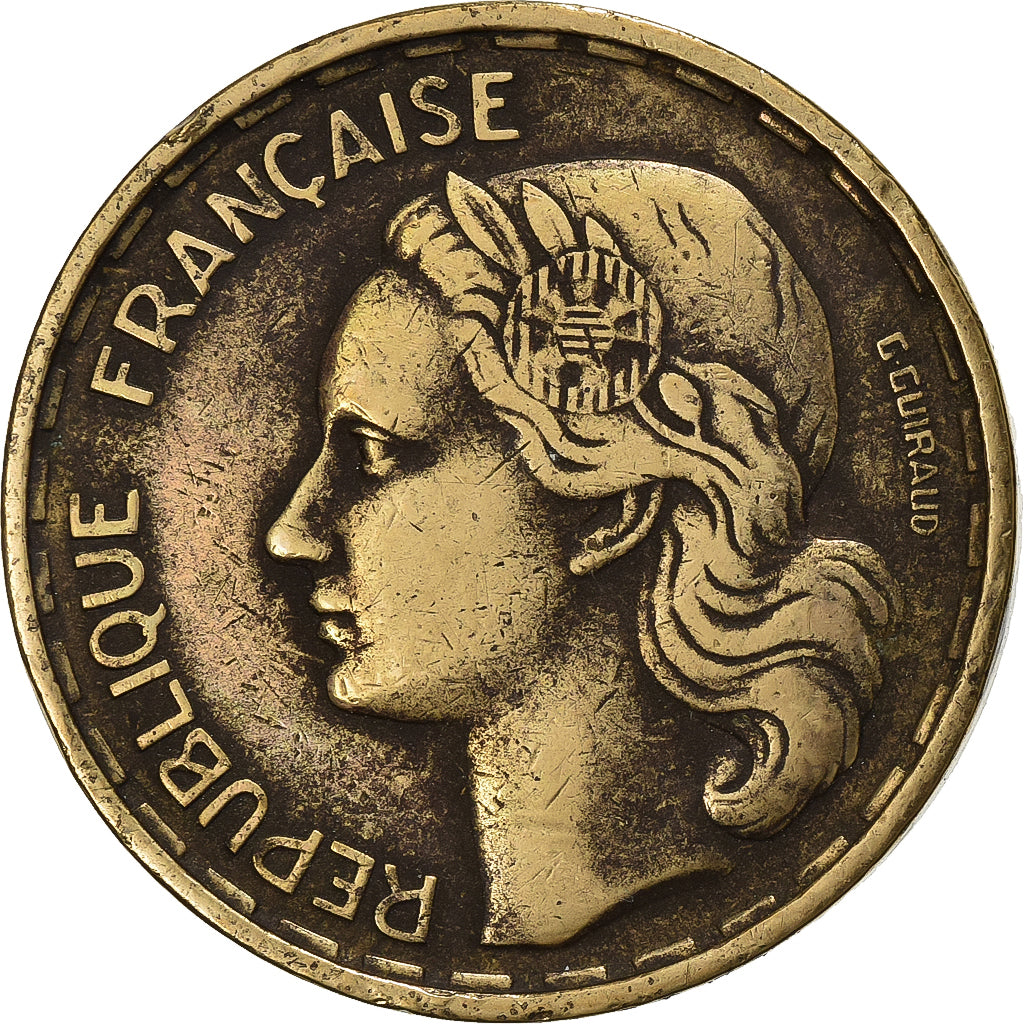 France, 50 Francs, Guiraud, 1951, Beaumont - Le Roger, Aluminum-Bronze