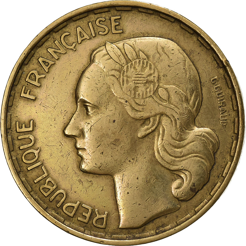 França, 50 Francs, Guiraud, 1953, Beaumont - Le Roger, Alumínio-Bronze