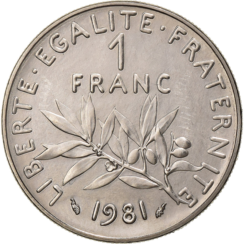 Francia, Franc, Semeuse, 1981, Paris, Níquel, EBC+, KM:925.1
