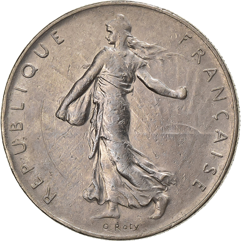 Francia, Franc, Semeuse, 1975, Paris, Níquel, MBC, Gadoury:474, KM:925.1