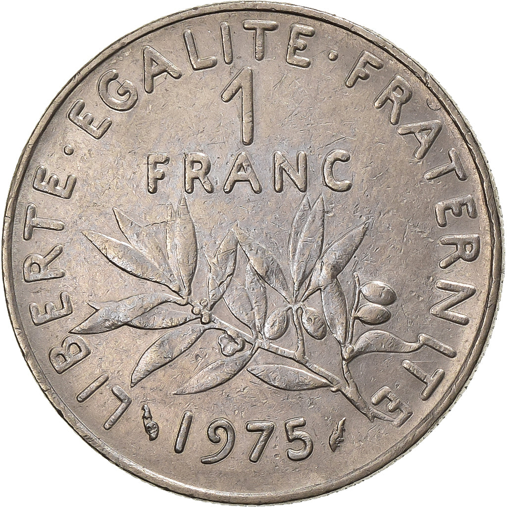 Francia, Franc, Semeuse, 1975, Paris, Níquel, MBC, Gadoury:474, KM:925.1