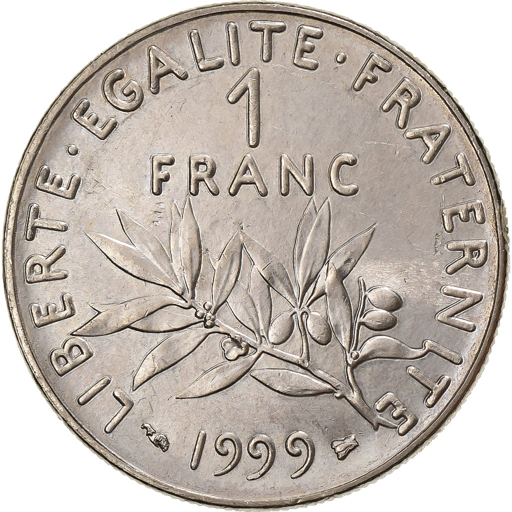 Francia, Franc, Semeuse, 1999, Paris, O.Roty, Níquel, EBC+, Le Franc:F.226