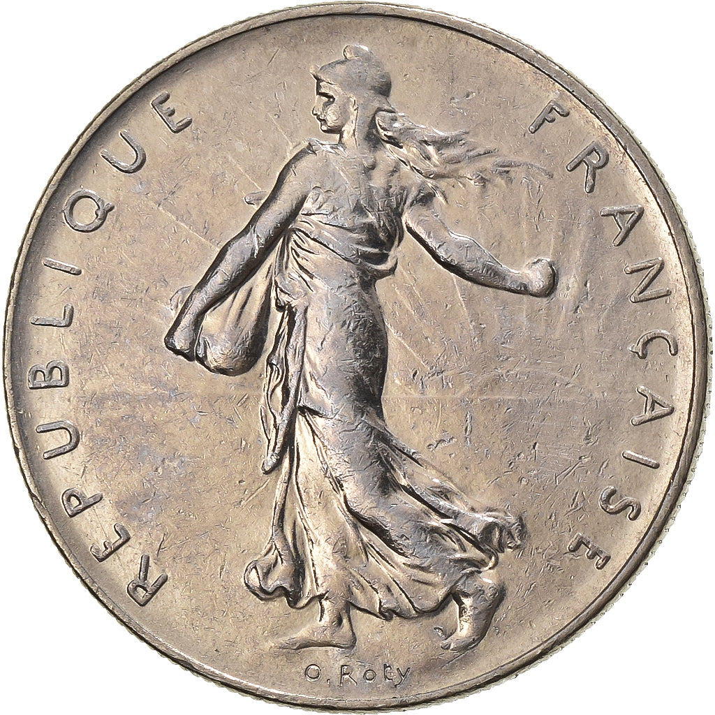 Francja, Franc, Semeuse, 1982, Paris, Nikiel, EF(40-45), Gadoury:474, KM:925.1