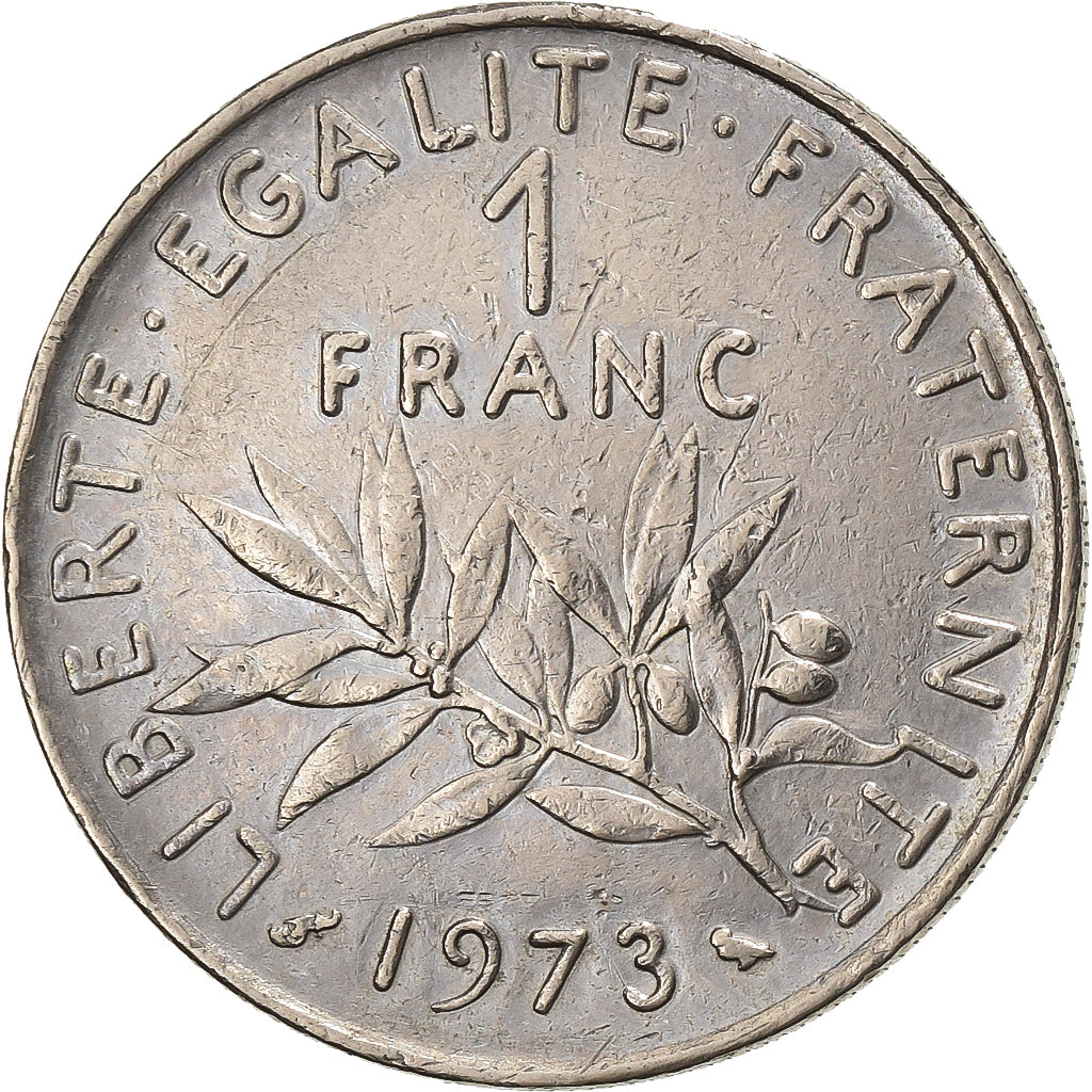 Francia, Franc, Semeuse, 1973, Paris, Níquel, MBC, KM:925.1