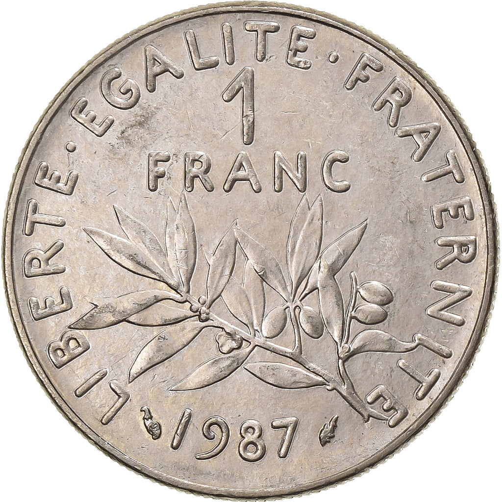 France, Franc, Semeuse, 1987, Paris, Nickel, TTB+, Gadoury:474, KM:925.1
