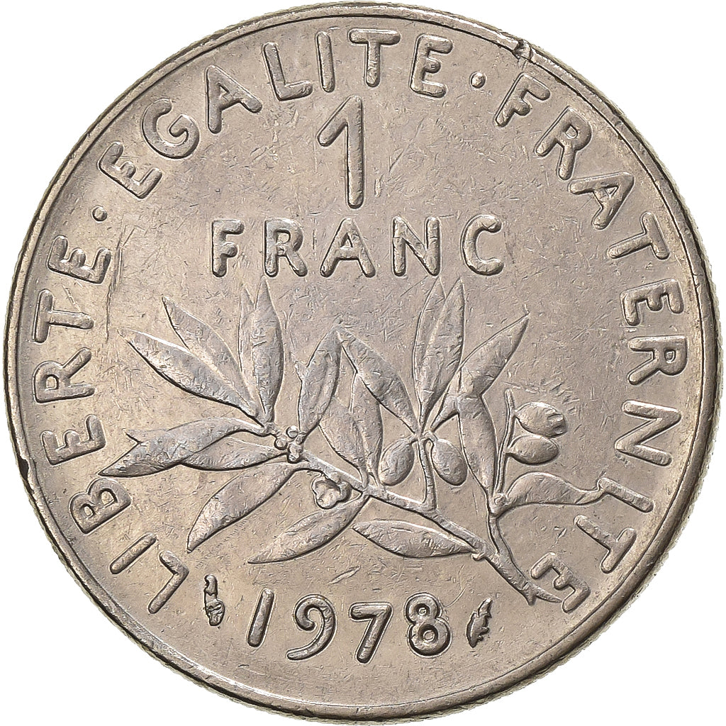 Francia, Franc, Semeuse, 1978, Paris, Níquel, BC+, Gadoury:474, KM:925.1