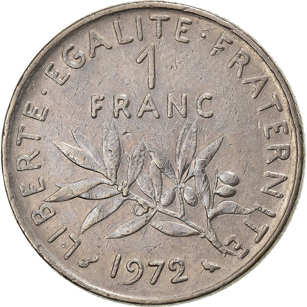 Francia, Franc, Semeuse, 1972, Paris, Níquel, MBC, Gadoury:474, KM:925.1