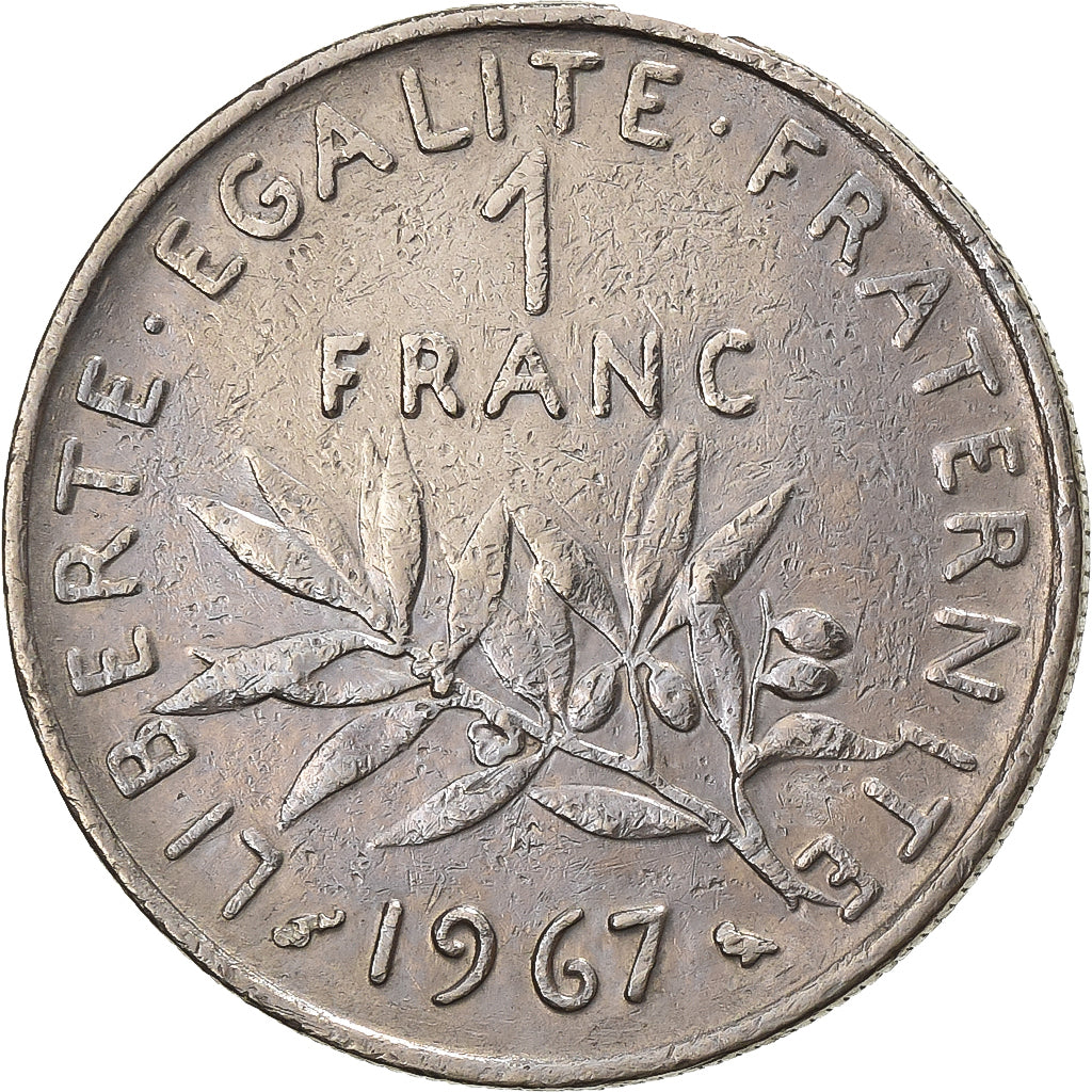 France, Franc, Semeuse, 1967, Paris, Nickel, TB+, Gadoury:474, KM:925.1