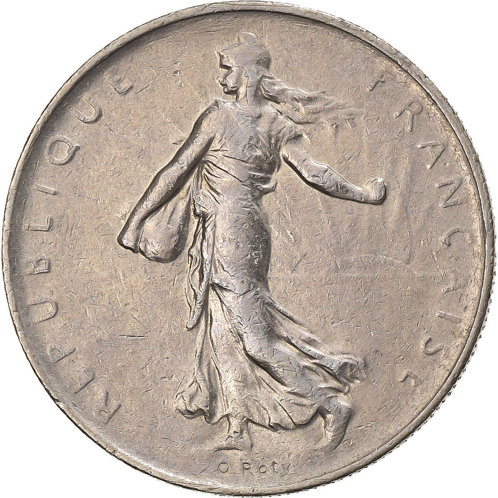 Francja, Franc, Semeuse, 1966, Paris, Nikiel, VF(30-35), Gadoury:474, KM:925.1