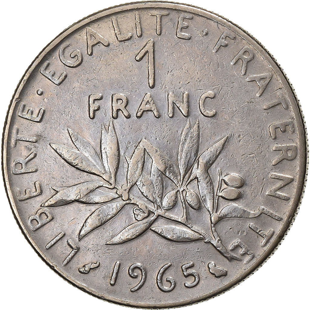 Francia, Franc, Semeuse, 1965, Paris, Níquel, MBC, Gadoury:474, KM:925.1