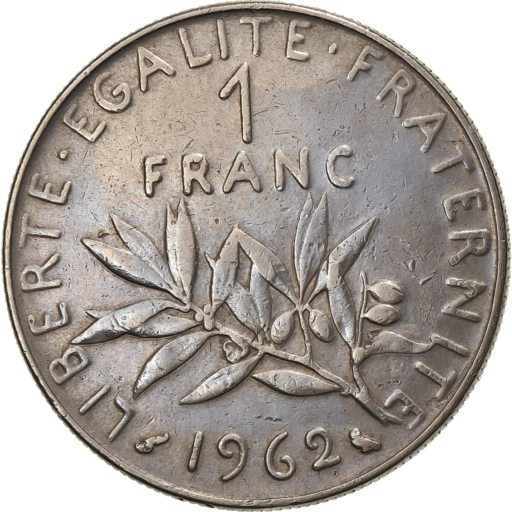 Francja, Franc, Semeuse, 1962, Paris, Nikiel, EF(40-45), Gadoury:474, KM:925.1