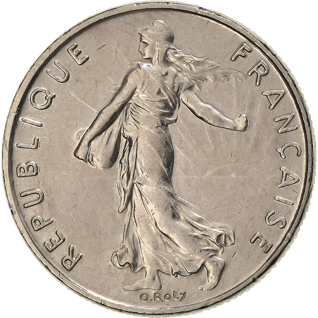 France, 1/2 Franc, Semeuse, 1989, Paris, Nickel, AU(55-58), Gadoury:429